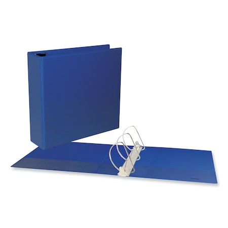 Universal Slant D-Ring View Binder, 3 Rings, 3" Capacity, 11 x 8.5, Navy Blue 1147